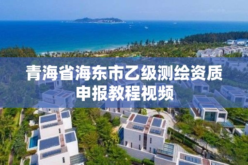 青海省海東市乙級測繪資質申報教程視頻