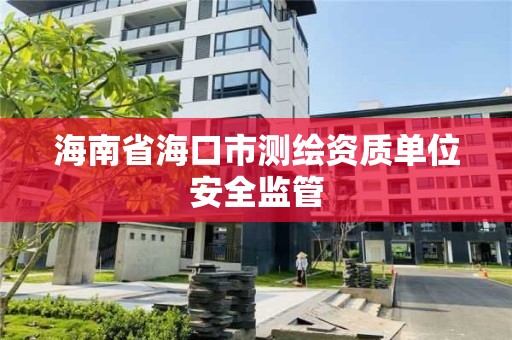 海南省海口市測繪資質單位安全監管