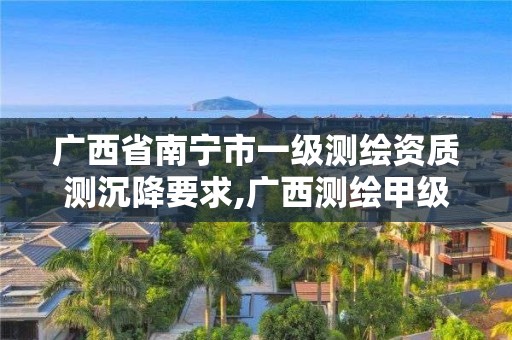 廣西省南寧市一級(jí)測(cè)繪資質(zhì)測(cè)沉降要求,廣西測(cè)繪甲級(jí)資質(zhì)公司。