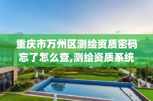 重慶市萬州區測繪資質密碼忘了怎么查,測繪資質系統key登錄