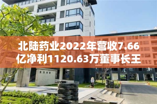 北陸藥業2022年營收7.66億凈利1120.63萬董事長王旭薪酬168.9萬