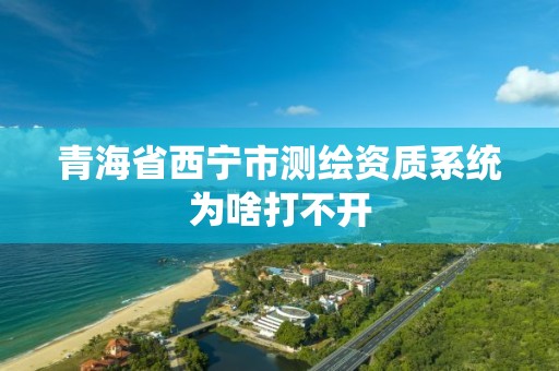 青海省西寧市測繪資質系統為啥打不開