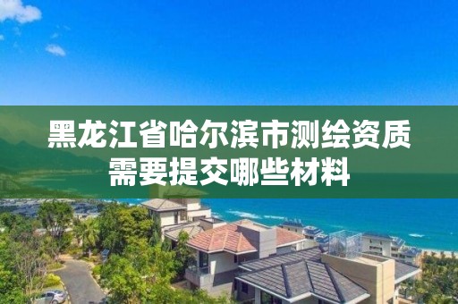 黑龍江省哈爾濱市測繪資質需要提交哪些材料