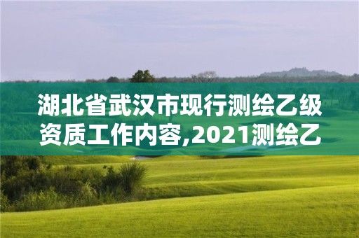 湖北省武漢市現行測繪乙級資質工作內容,2021測繪乙級資質要求