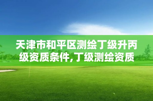 天津市和平區(qū)測(cè)繪丁級(jí)升丙級(jí)資質(zhì)條件,丁級(jí)測(cè)繪資質(zhì)可直接轉(zhuǎn)為丙級(jí)了