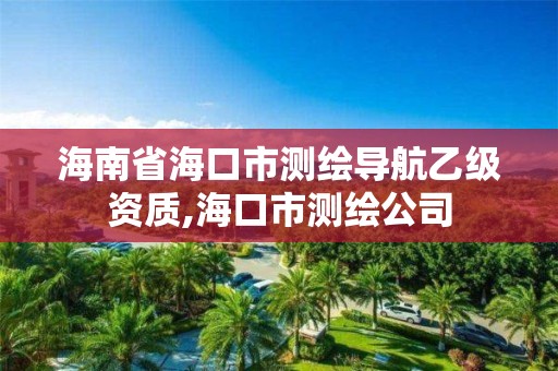 海南省海口市測繪導航乙級資質(zhì),?？谑袦y繪公司