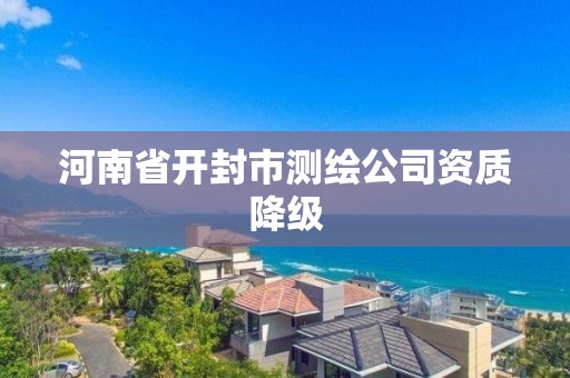 河南省開封市測繪公司資質降級