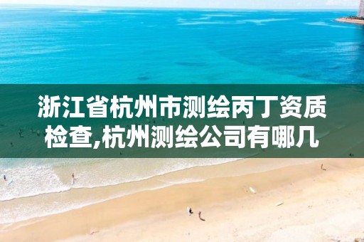 浙江省杭州市測繪丙丁資質(zhì)檢查,杭州測繪公司有哪幾家