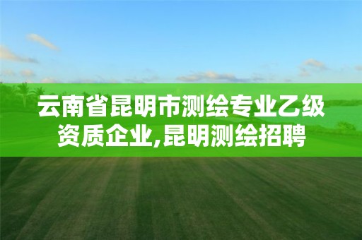 云南省昆明市測(cè)繪專業(yè)乙級(jí)資質(zhì)企業(yè),昆明測(cè)繪招聘