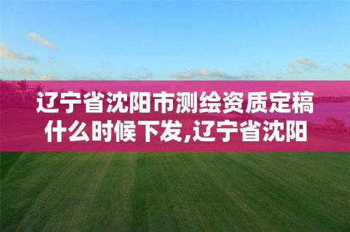 遼寧省沈陽市測繪資質(zhì)定稿什么時候下發(fā),遼寧省沈陽市測繪資質(zhì)定稿什么時候下發(fā)的。