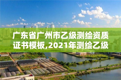 廣東省廣州市乙級測繪資質證書模板,2021年測繪乙級資質