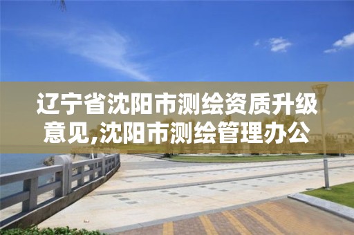 遼寧省沈陽市測繪資質升級意見,沈陽市測繪管理辦公室