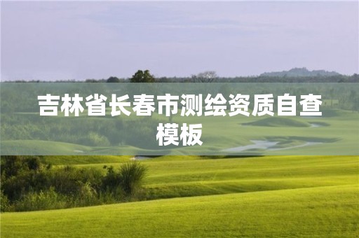 吉林省長(zhǎng)春市測(cè)繪資質(zhì)自查模板