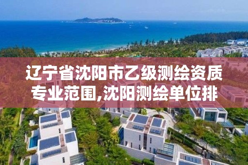 遼寧省沈陽市乙級測繪資質專業范圍,沈陽測繪單位排名