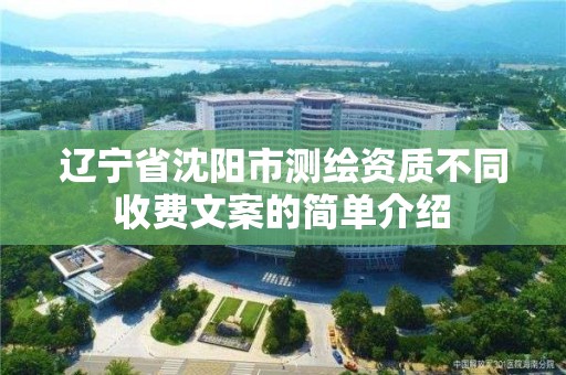 遼寧省沈陽市測繪資質不同收費文案的簡單介紹