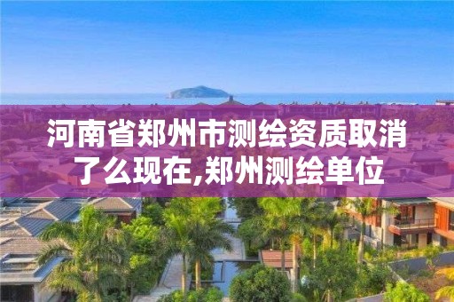 河南省鄭州市測繪資質(zhì)取消了么現(xiàn)在,鄭州測繪單位