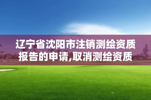 遼寧省沈陽市注銷測繪資質報告的申請,取消測繪資質