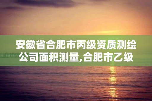 安徽省合肥市丙級(jí)資質(zhì)測(cè)繪公司面積測(cè)量,合肥市乙級(jí)測(cè)繪公司