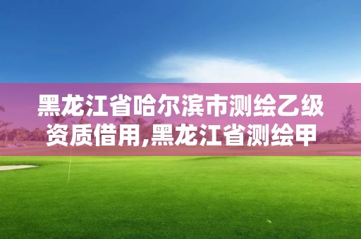 黑龍江省哈爾濱市測繪乙級資質借用,黑龍江省測繪甲級單位