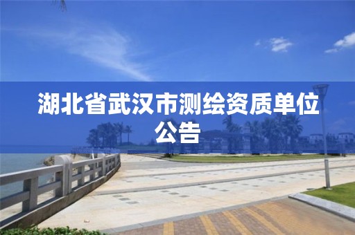 湖北省武漢市測繪資質單位公告