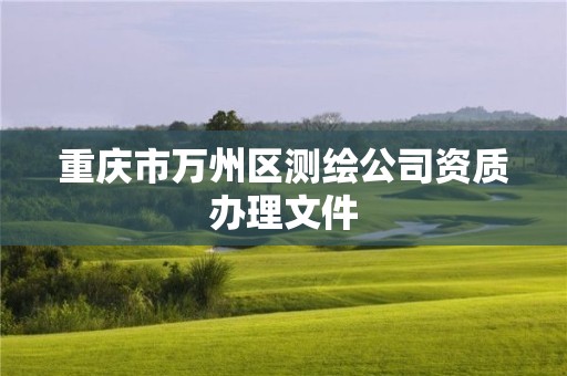 重慶市萬州區測繪公司資質辦理文件