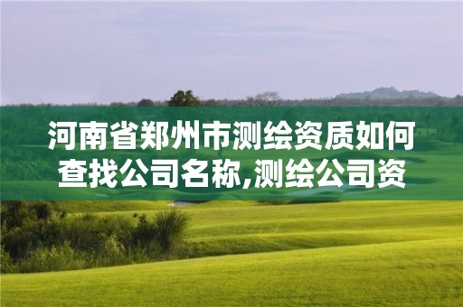 河南省鄭州市測繪資質如何查找公司名稱,測繪公司資質查詢官方網站。