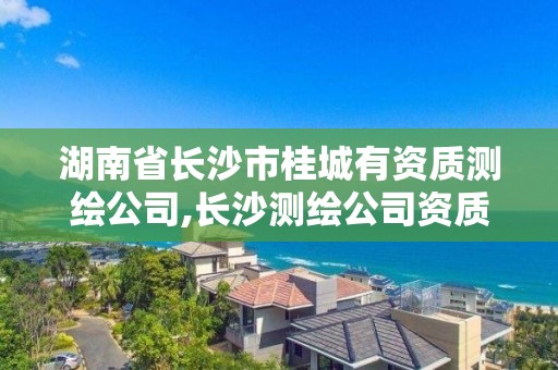 湖南省長沙市桂城有資質測繪公司,長沙測繪公司資質有哪家。