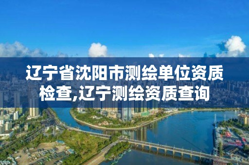 遼寧省沈陽市測繪單位資質檢查,遼寧測繪資質查詢