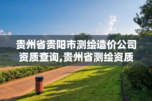 貴州省貴陽市測繪造價公司資質查詢,貴州省測繪資質管理條例