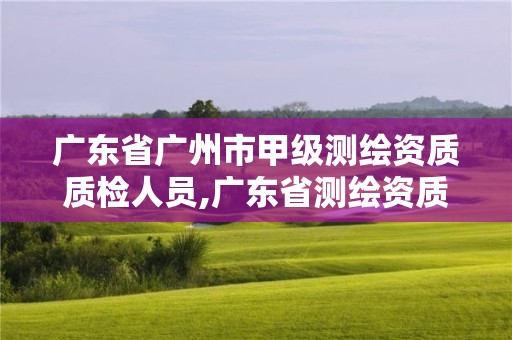 廣東省廣州市甲級測繪資質(zhì)質(zhì)檢人員,廣東省測繪資質(zhì)單位名單