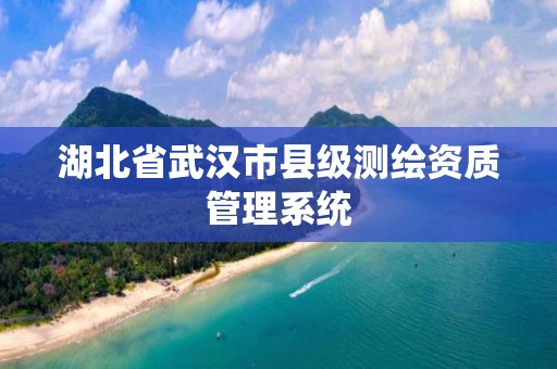 湖北省武漢市縣級測繪資質管理系統