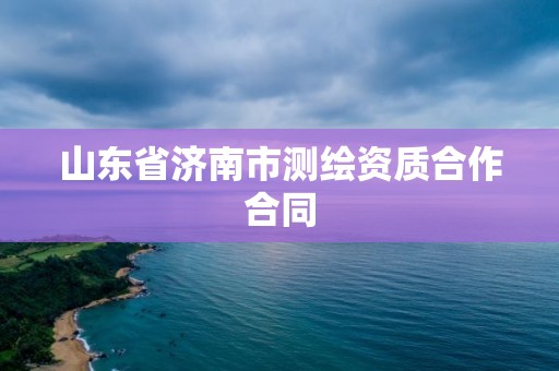 山東省濟南市測繪資質合作合同