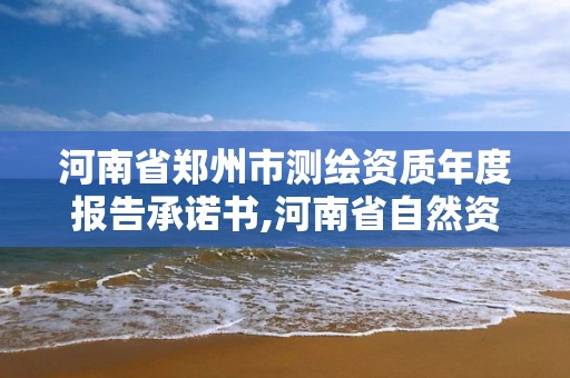 河南省鄭州市測繪資質年度報告承諾書,河南省自然資源廳關于延長測繪資質證書有效期的公告。