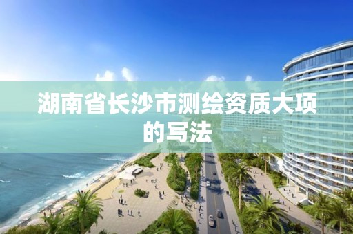 湖南省長沙市測繪資質大項的寫法