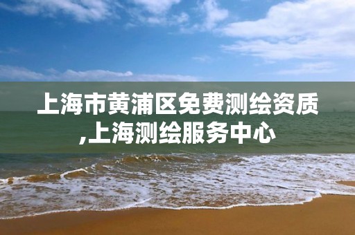 上海市黃浦區(qū)免費(fèi)測(cè)繪資質(zhì),上海測(cè)繪服務(wù)中心