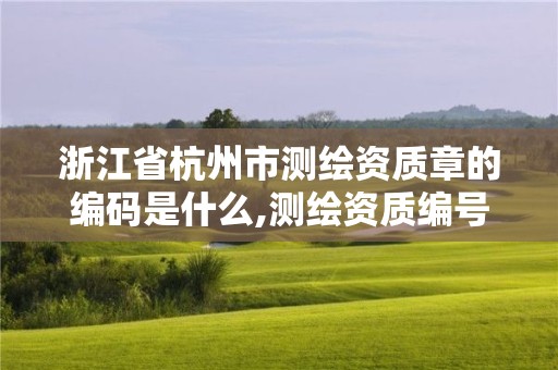 浙江省杭州市測繪資質章的編碼是什么,測繪資質編號。