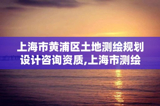 上海市黃浦區土地測繪規劃設計咨詢資質,上海市測繪院購買地形圖