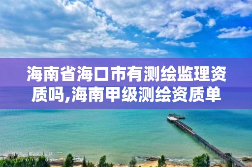 海南省海口市有測繪監理資質嗎,海南甲級測繪資質單位