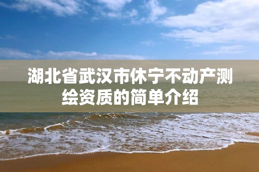 湖北省武漢市休寧不動產(chǎn)測繪資質(zhì)的簡單介紹