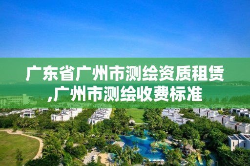 廣東省廣州市測繪資質租賃,廣州市測繪收費標準