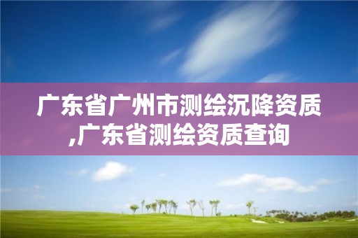 廣東省廣州市測繪沉降資質(zhì),廣東省測繪資質(zhì)查詢