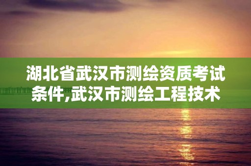 湖北省武漢市測繪資質考試條件,武漢市測繪工程技術規定