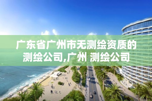 廣東省廣州市無測繪資質的測繪公司,廣州 測繪公司