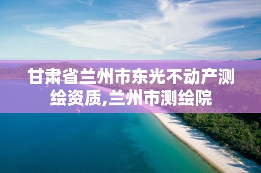 甘肅省蘭州市東光不動(dòng)產(chǎn)測繪資質(zhì),蘭州市測繪院