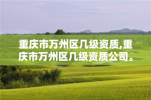 重慶市萬州區幾級資質,重慶市萬州區幾級資質公司。