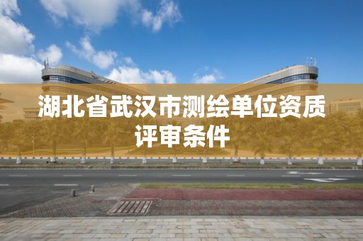 湖北省武漢市測繪單位資質評審條件