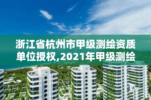 浙江省杭州市甲級測繪資質單位授權,2021年甲級測繪資質