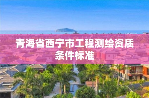 青海省西寧市工程測繪資質條件標準