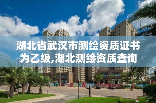 湖北省武漢市測繪資質證書為乙級,湖北測繪資質查詢。