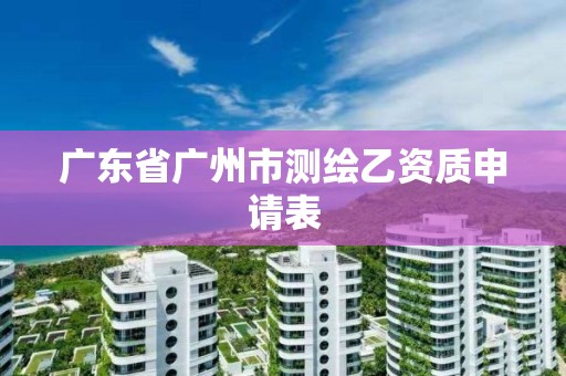 廣東省廣州市測繪乙資質申請表